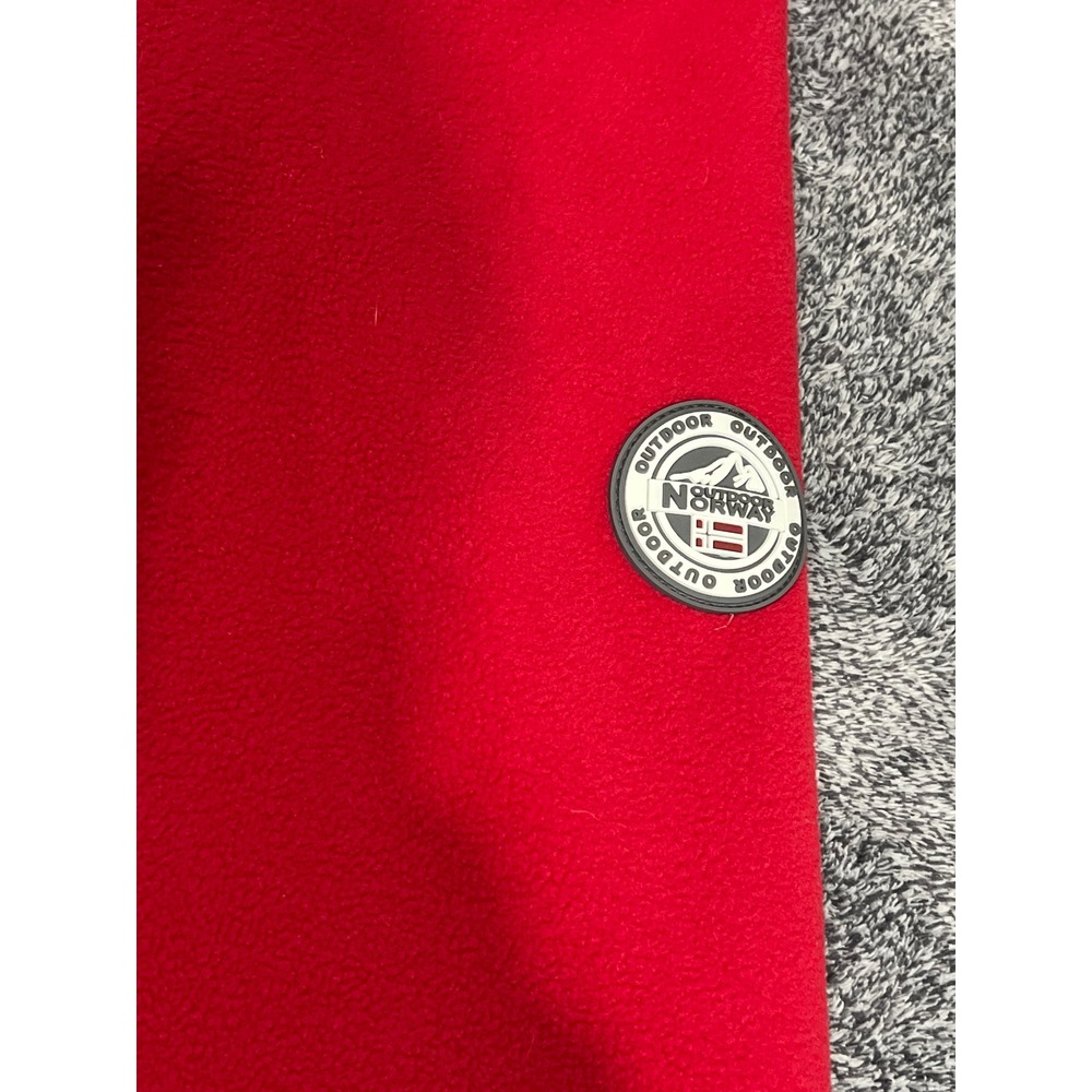 Outdoor Norway Torleon Men 086 Full Zip Fleece Jacket Red Large Expedition Team - Picture 10 of 16